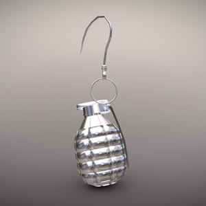 [FBX] Hook earrings (grenade)