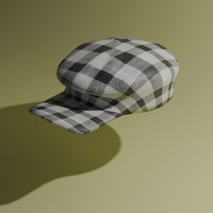 パン帽子 check  pattern bread hat