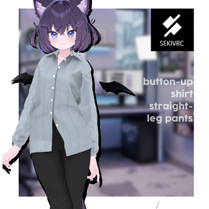 【32アバター対応】"DAILY STANDARD" ボタンアップシャツ & ストレートパンツ セットアップv2.0