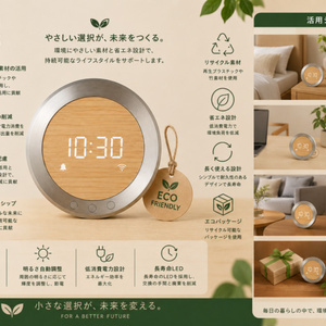 リサイクル素材スマート時計 - Eco Smart Clock