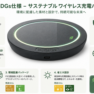 スマートコースター - Smart Wireless Charging Coaster