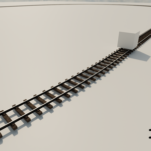 blender　鉄道車両試走用コース