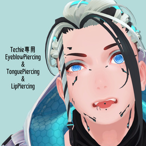 【テッキー/Techie対応】EyeblowPiercing＆TonguePiercing＆LipPiercing
