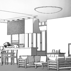 A3！談話室クリスタ3Dデータ
