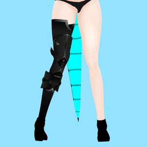 Leg Armor [FBX] | Original 3D Model | Based on Vroid Studio's female body