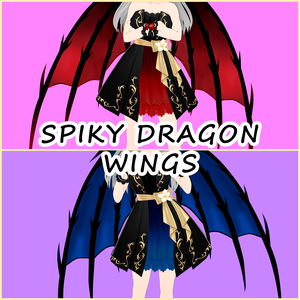 | VRM & FBX FILES | SPIKY DRAGON WINGS
