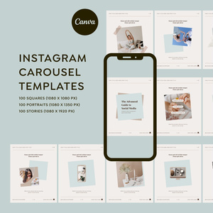 インスタグラムテンプレートCanva投稿&ストーリー300点セット - Wabi-sabi