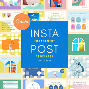 インスタグラムテンプレートCanva投稿サイズ100点セット - Sun