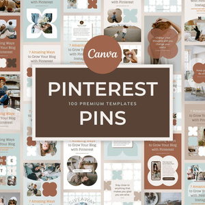 ピンタレストテンプレートCanva100点セット - Mint