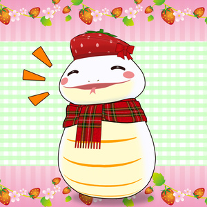 🍓オリジナル3Dモデル：苺モチノコ（Strawberry Mochinoko）