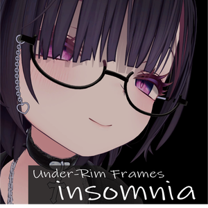 【13アバター対応】フェイクグラス insomnia（インソムニア）【伊達眼鏡】