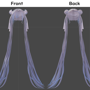 【Oriental Double Bun Hair専用】グラデーション&メッシュの変更 缩略图 2