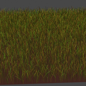 3Dデータ　芝生の地面　草ぼうぼう　無料素材
