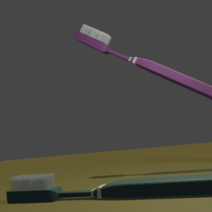 無料3D素材データ　歯ブラシ/ Toothbrush ハブラシごしごしFBX/blender 缩略图 2