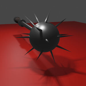3D素材　モーニングスター/いかつめの鉄球/武器　blender/FBX 缩略图 2