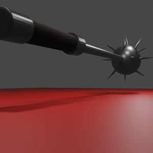 3D素材　モーニングスター/いかつめの鉄球/武器　blender/FBX 缩略图 3