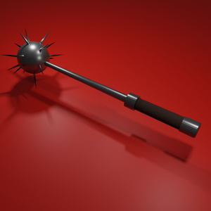 3D素材　モーニングスター/いかつめの鉄球/武器　blender/FBX