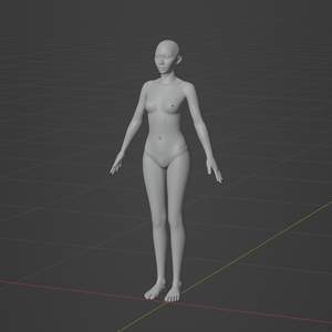 3DCGキャラクター　momotani yuzuki　bodyメッシュ