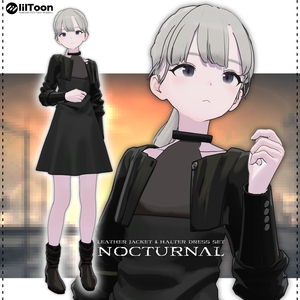 【Lapwing】Jacket & Halter Dress - Nocturnal