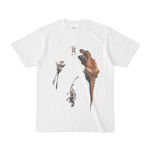 クライミング・ダイナソー　ティラノサウルス＆ダコタラプトル(Tシャツ)【恐竜グッズ】