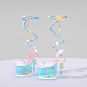Mermaid Heelz - マーメイド ハイヒール VRChat向けオリジナル3Dアバタ FBX unitypackage