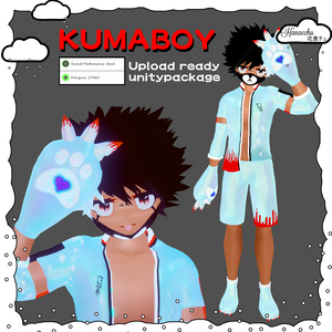 「OUT OF STOCK」Kumaboy 3.0 avatar upload ready unitypackage vrchat fbx fullbody tracking くま - ベアボーイ 3.0 system