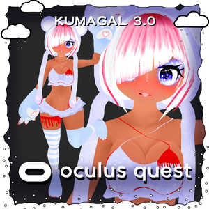 「OUT OF STOCK」Quest対応 Kumagal 3.0 vrchat avatar unitypackage クマギャル ギャル fullbody tracking fbx bear girl original 3d model