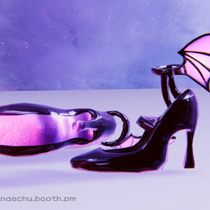 Bat Heelz Pastel Goth  ハイヒール VRChat向けオリジナル3Dアバタ FBX unitypackage