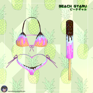 Ice Cream Bikini & Popsicle for Beach Gyaru unitypackage アイスクリームビキニ＆アイスキャンディー vrchat unitypackage 3D model shoes VRChat向けオリジナル3Dアバタ FBX VKET6