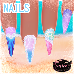 海 ネイル 3D model Ocean Nails Unitypackage vrchat
