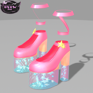 Yumekawa Heelz - ゆめかわ ハイヒール PhysBones VRChat向けオリジナル3Dアバタ FBX unitypackage