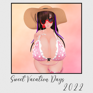 「まみ」Summer Hat & Heart Glasses 3D Model Unitypackage VRChat