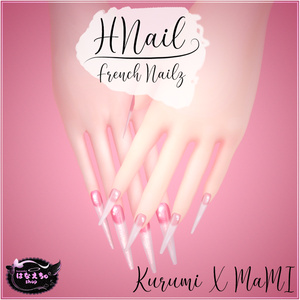 HNail - French Nailz  フレンチネイル  Coffin Style Gel Nails & Toe Nails VRChat向けオリジナル3Dアバタ FBX unitypackage 缩略图 12