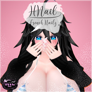 HNail - French Nailz  フレンチネイル  Coffin Style Gel Nails & Toe Nails VRChat向けオリジナル3Dアバタ FBX unitypackage 缩略图 5