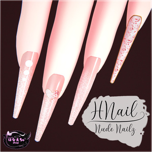 HNail - Everyday Nude Nailz Texture ヌードジェルネイル Gel Nails VRChat向けオリジナル3Dアバタ FBX unitypackage 缩略图 5