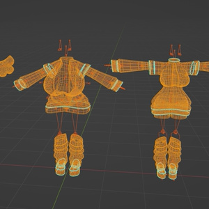 Internet Angel Outfit Set インターネットエンジェル Original 3D model Unitypackage VRChat 「まみ」&「くるみ」天使界隈 缩略图 16