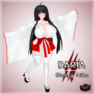 「ダリア」Sleepy Miko Outfit Set 眠い巫女ちゃん衣装セット Original 3D model Unitypackage