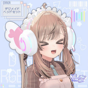 「10個デジメイド ヘッドセット」 DIGIMAID RGB GAMING HEADSET 🎧 3D Model Unitypackage VRChat 缩略图 8