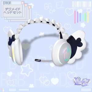 「10個デジメイド ヘッドセット」 DIGIMAID RGB GAMING HEADSET 🎧 3D Model Unitypackage VRChat 缩略图 21