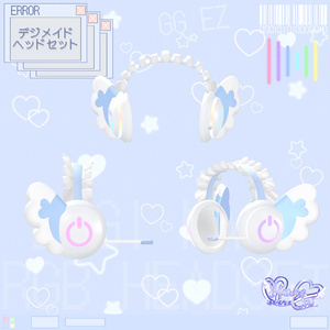 「10個デジメイド ヘッドセット」 DIGIMAID RGB GAMING HEADSET 🎧 3D Model Unitypackage VRChat 缩略图 15