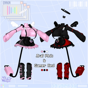 「デジメイド」 DIGITAL MAID Outfit Set 🎀 3D Model Unitypackage VRChat 缩略图 15