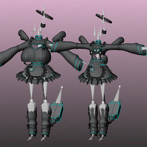 「デジメイド」 DIGITAL MAID Outfit Set 🎀 3D Model Unitypackage VRChat 缩略图 28