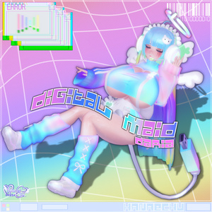 「デジメイド」 DIGITAL MAID Outfit Set 🎀 3D Model Unitypackage VRChat 缩略图 2