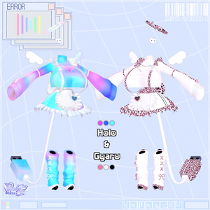 「デジメイド」 DIGITAL MAID Outfit Set 🎀 3D Model Unitypackage VRChat 缩略图 16