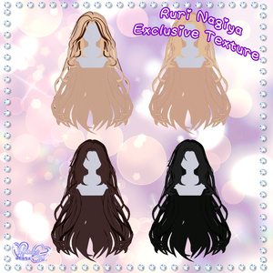[凪夜瑠璃向け] 美少女大人ギャルヘア Gyaru Hair 3D Model Unitypackage VRChat 缩略图 3