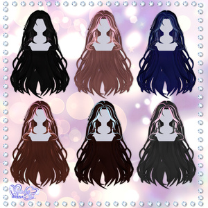 [凪夜瑠璃向け] 美少女大人ギャルヘア Gyaru Hair 3D Model Unitypackage VRChat 缩略图 4