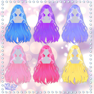 [凪夜瑠璃向け] 美少女大人ギャルヘア Gyaru Hair 3D Model Unitypackage VRChat 缩略图 5
