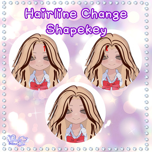 [凪夜瑠璃向け] 美少女大人ギャルヘア Gyaru Hair 3D Model Unitypackage VRChat 缩略图 8