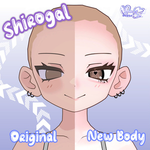 [凪夜瑠璃向け]  白ギャル Body Texture Set, Makeup Set, Eye Texture Unitypackage 缩略图 7