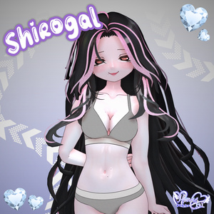 [凪夜瑠璃向け]  白ギャル Body Texture Set, Makeup Set, Eye Texture Unitypackage 缩略图 4